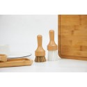 Wooden handle cleaning brush