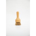Wooden handle cleaning brush