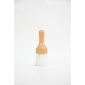 Wooden handle cleaning brush