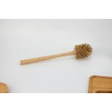  wooden handle Sisal fiber toilet brush