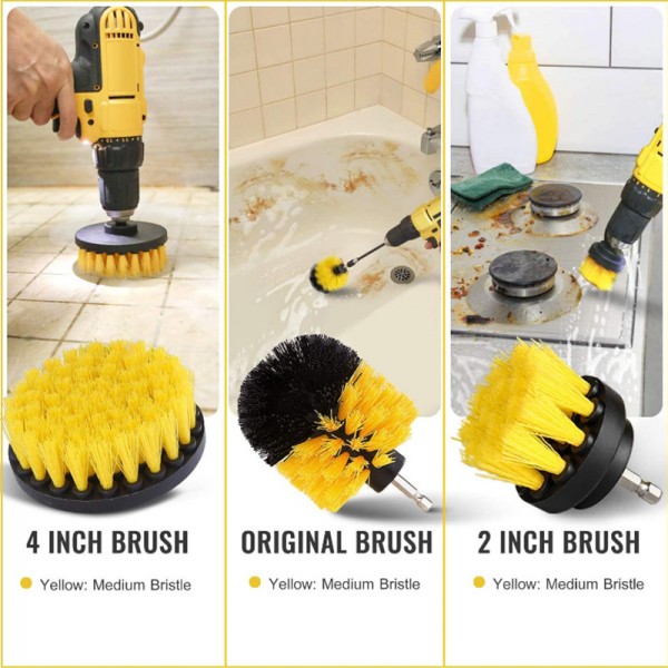 Power Drills Electric Scrubber Brush Kit For Multipurpose Use