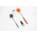 Plastic toilet cleaning brush