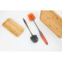 Plastic toilet cleaning brush