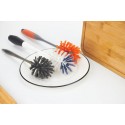 Plastic toilet cleaning brush