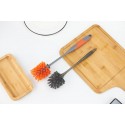 Plastic toilet cleaning brush